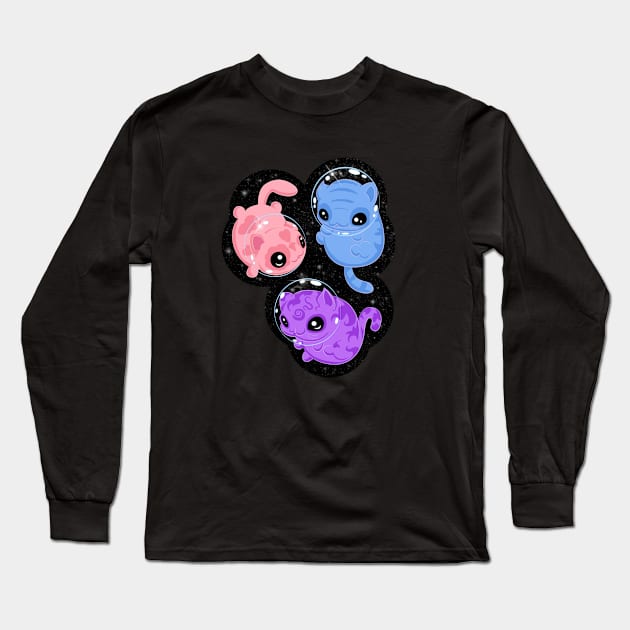 Space Kittens Long Sleeve T-Shirt by Sarah Butler